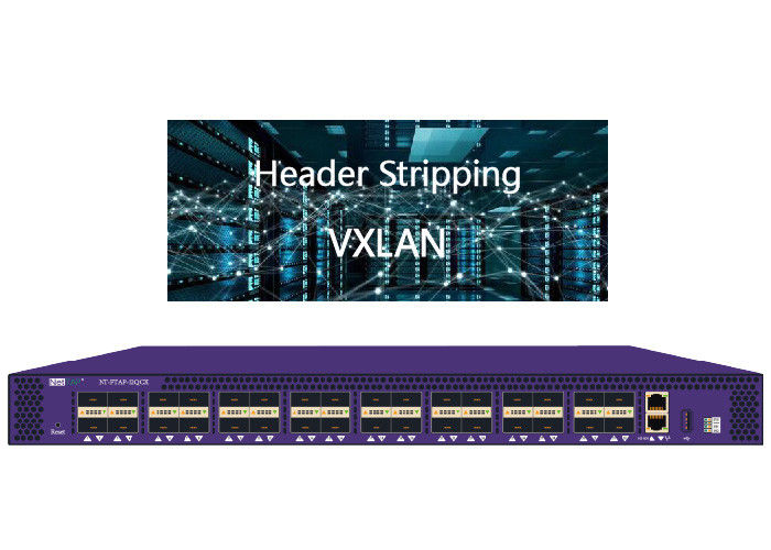 नेटवर्क पैकेट ब्रोकर VXLAN हैडर ओवरले ओवरले और VTEP ईथरनेट टैप डिवाइस की स्ट्रिपिंग